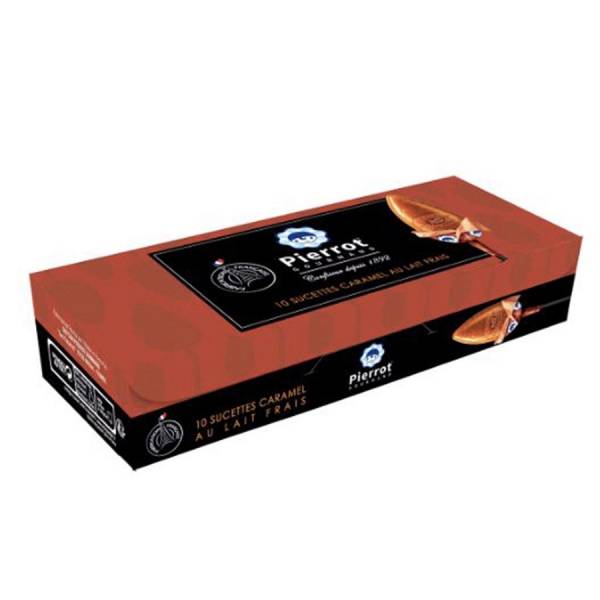 Etui 10 sucettes caramel