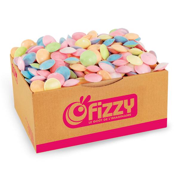 Carton 3000 Bonbons Soucoupes Scoopy - Fizzy Distribution