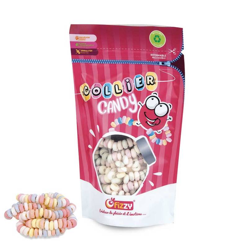 Bonbon méga collier,méga collier fizzy,bonbon méga collier fizzy