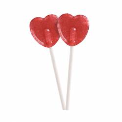 Sucette coeur cerise (x1) – Paradis des bonbons