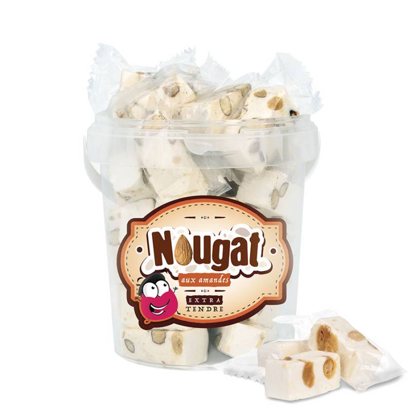 Nougat tendre à la coupe amandes caramel