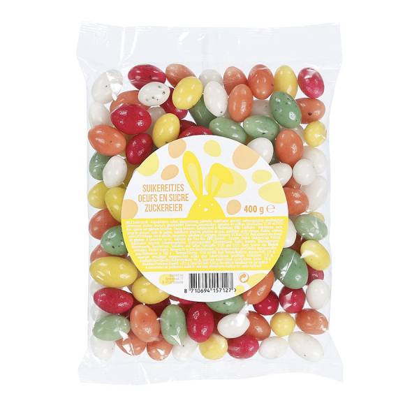 Sac oeufs de Pâques dragéifiés 400g Sac oeufs de Pâques dragéifiés 400g