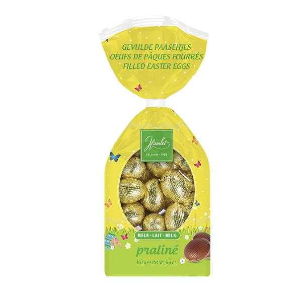 Sac 150g d’oeufs de Pâques praliné au lait Sac 150g d’oeufs de Pâques praliné au lait