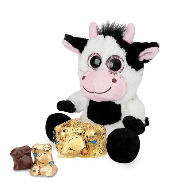 Peluches animaux de la ferme avec filet de lapin au chocolat au lait Peluches animaux de la ferme avec filet de lapin au chocolat au lait