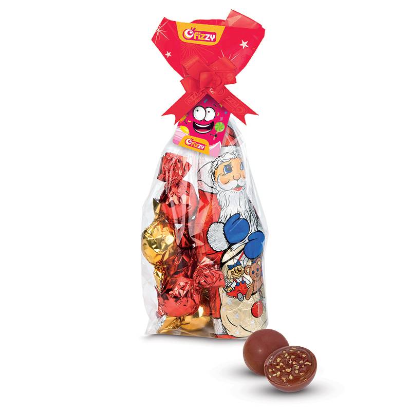 Sachet composition Noël en chocolat et confiserie - 100g