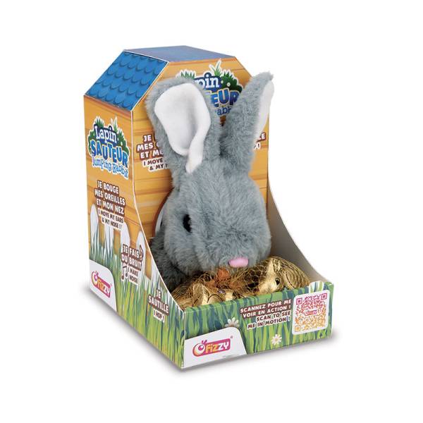 STOBAZA Lapin Sauteur De Pâques Jouet En Peluche - Lapin Qui Marche Et Saute