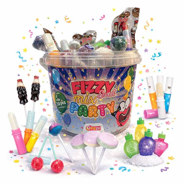 Seau Fizzy Sweet Mix Party +50 pcs