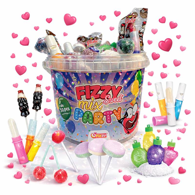 Seau Fizzy Sweet Mix Party +50 pcs