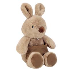 Peluche lapin avec poche