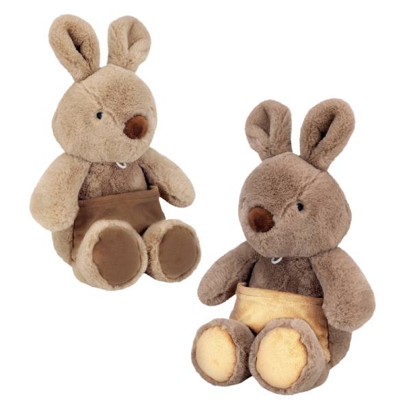 Peluche lapin avec poche