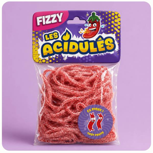 Bonbons Les acidulés - Red Lassos 130 gr - Lot de 3