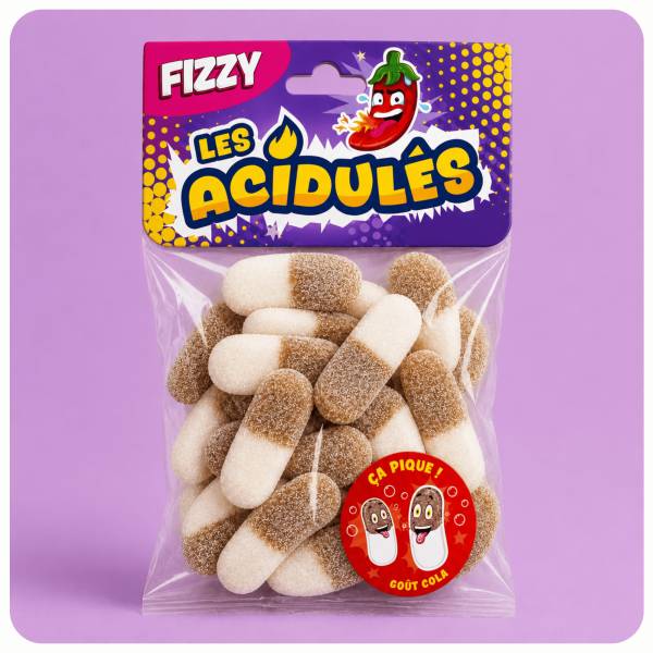 Bonbons Les acidulés - Sour brique cola 140 gr