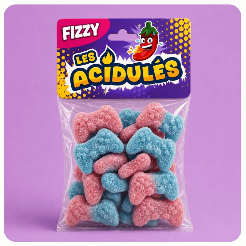 Bonbons Les acidulés - Bubblegum Gaming 130 gr - Lot de 3