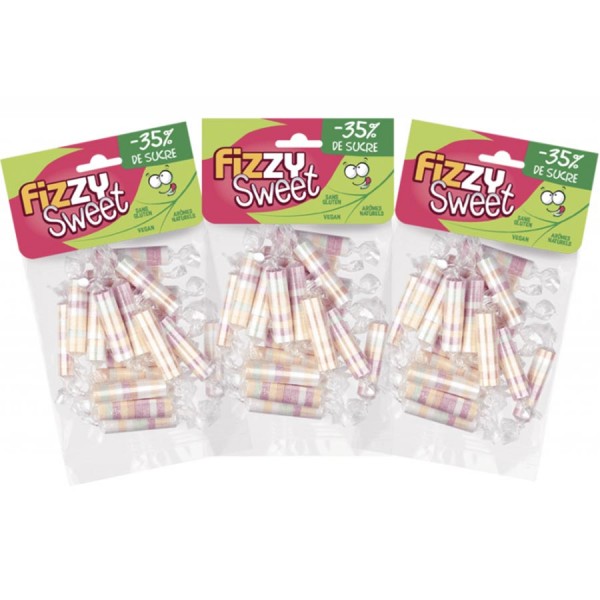 Sachets de Fizzy Rolls -35% de sucre Sachets de Fizzy Rolls -35% de sucre