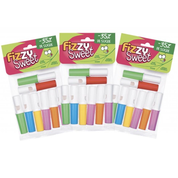 Sachets de Sifflets dextrose -35% de sucre Fizzy Sachets de Sifflets dextrose -35% de sucre Fizzy