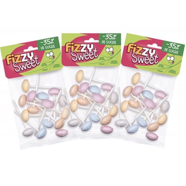 Sachets de Sucettes Lolita -35% de sucre Fizzy