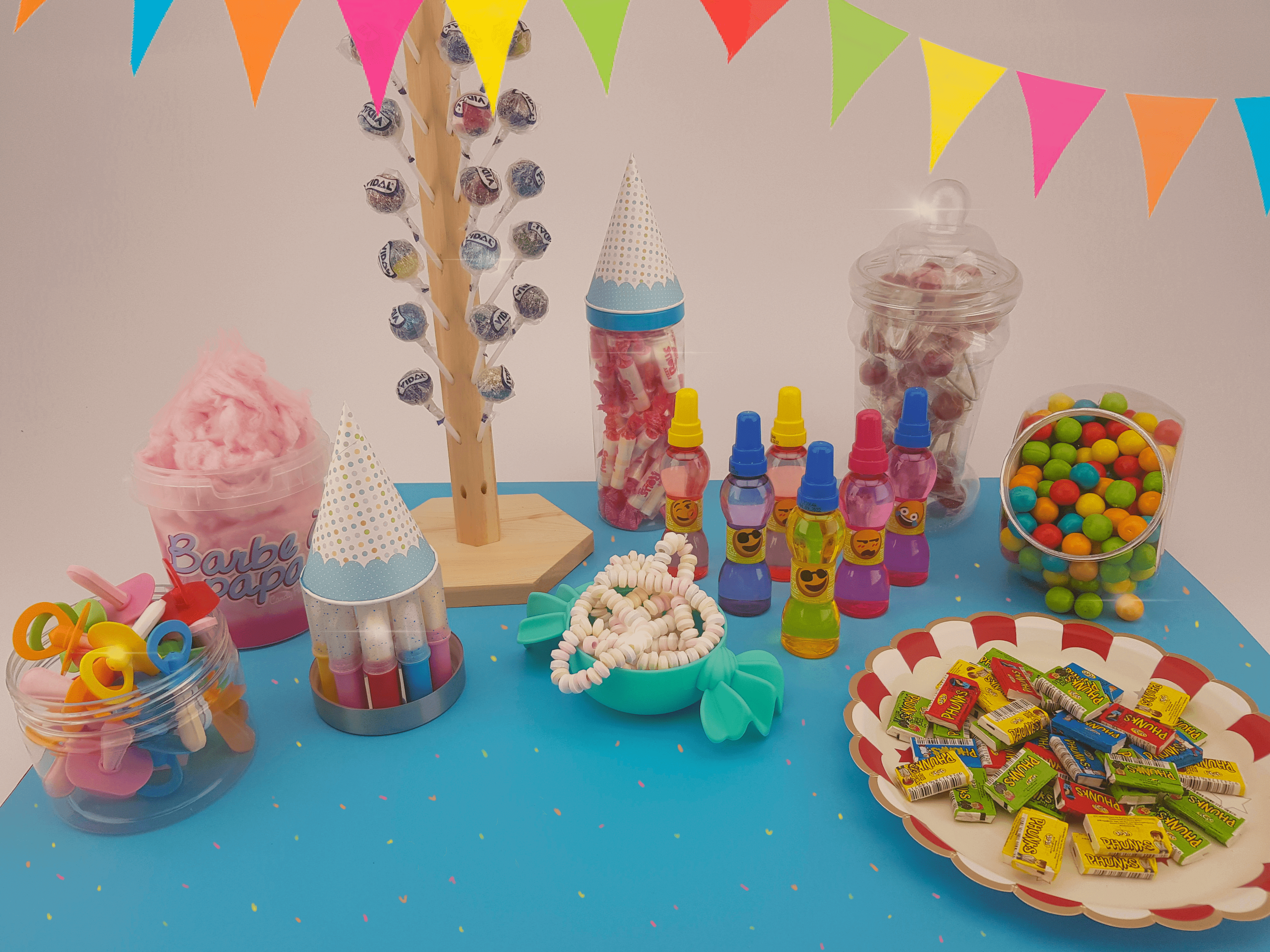1 seau bonbons mélange fruité : idée pour decoration candy bar