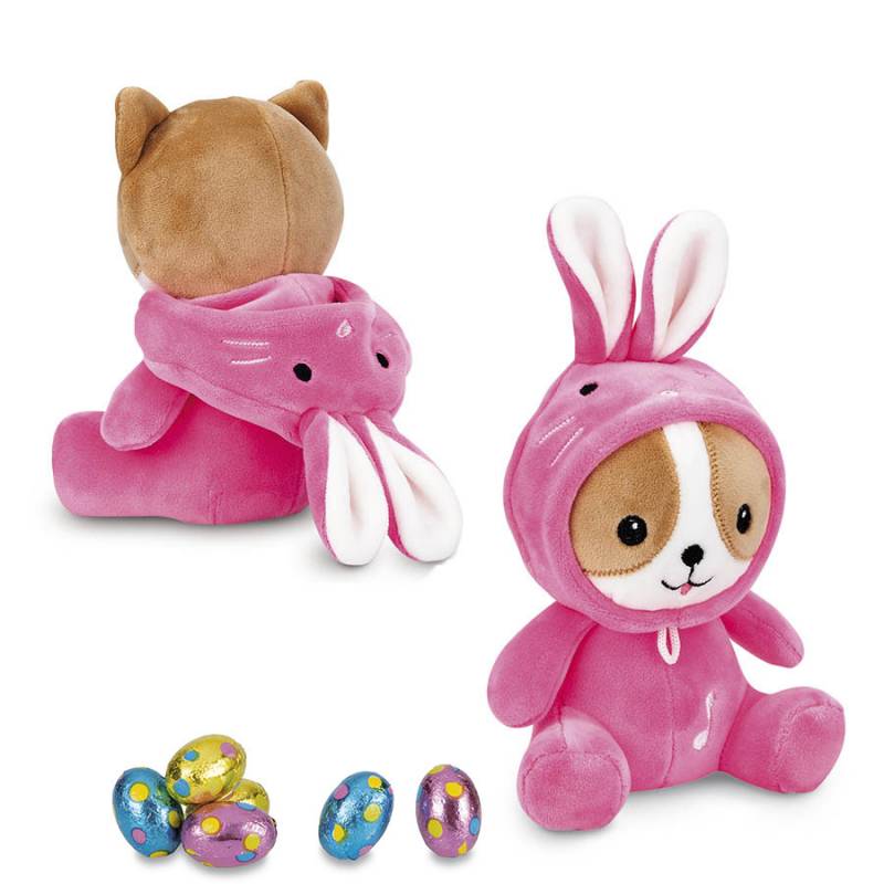 petite peluche lapin rose pas cher à offrir à paques 